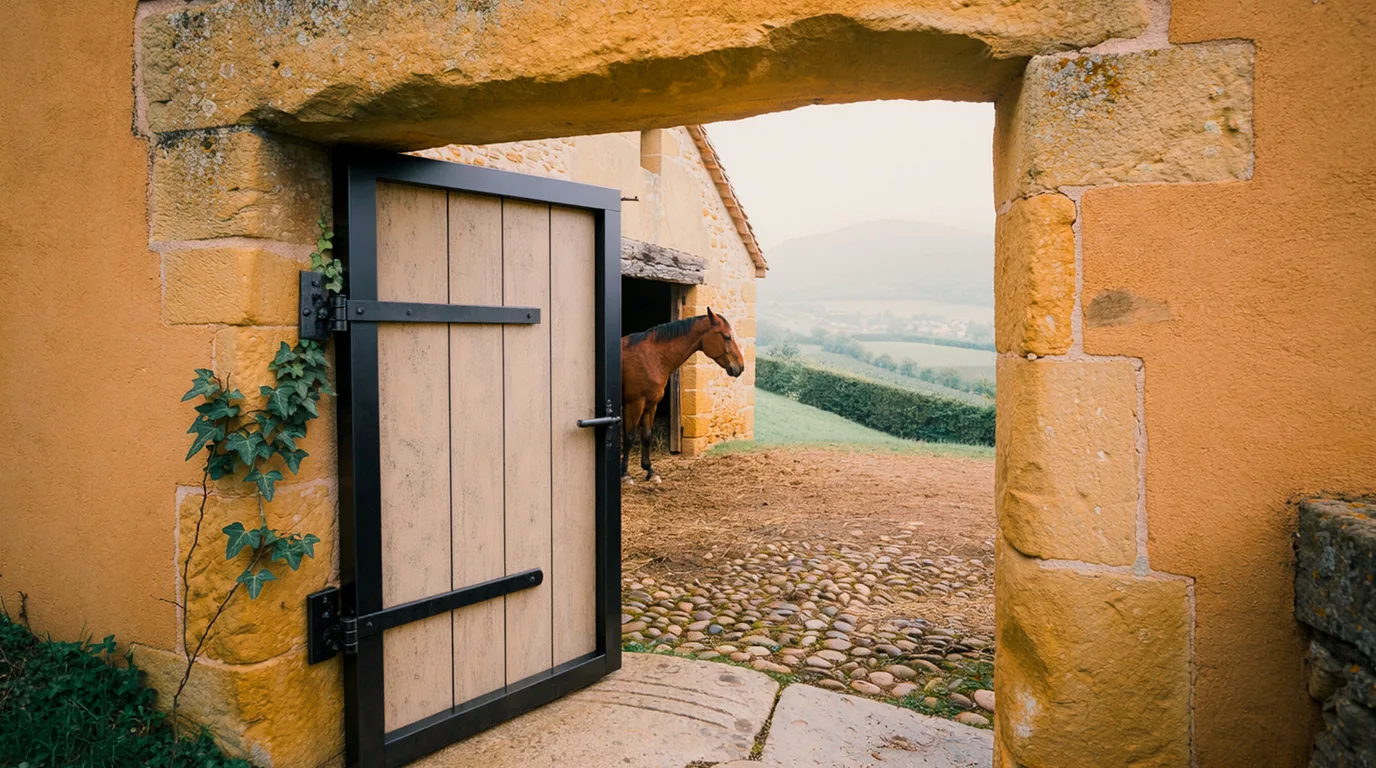 Entrée, Haras des Eymes, centre équestre à Roybon